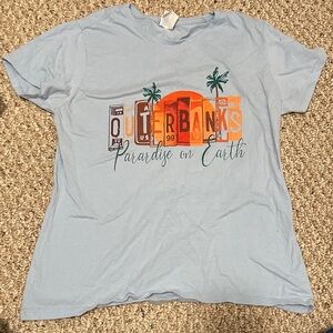 Light Blue Outer Banks Graphic T-Shirt